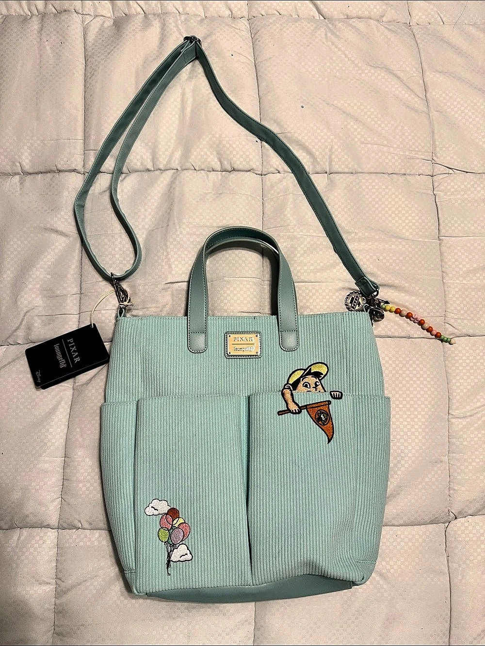 Loungefly Pixar UP Russell Corduroy tote Blue NWT